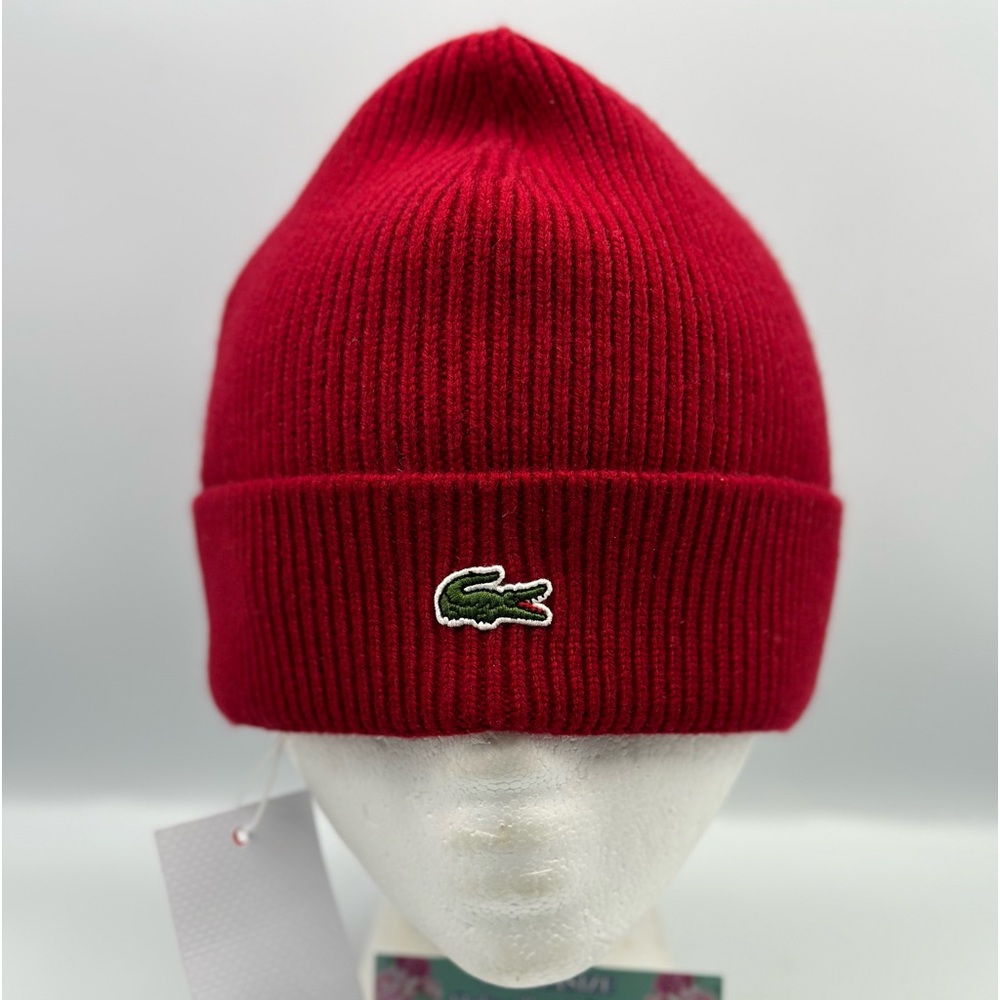LACOSTE TURNED EDGE WOOL BEANIE RB4162